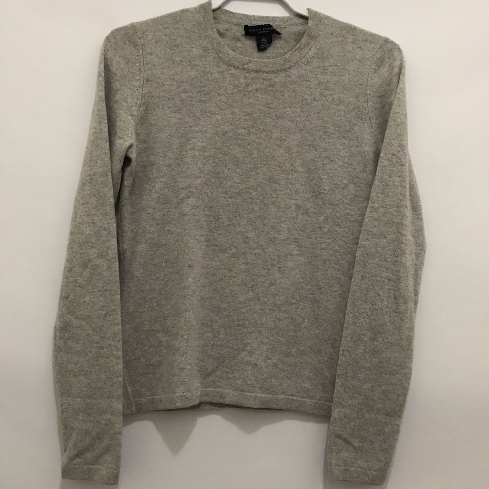 Banana Republic Cashmere Gray Sweater Size M